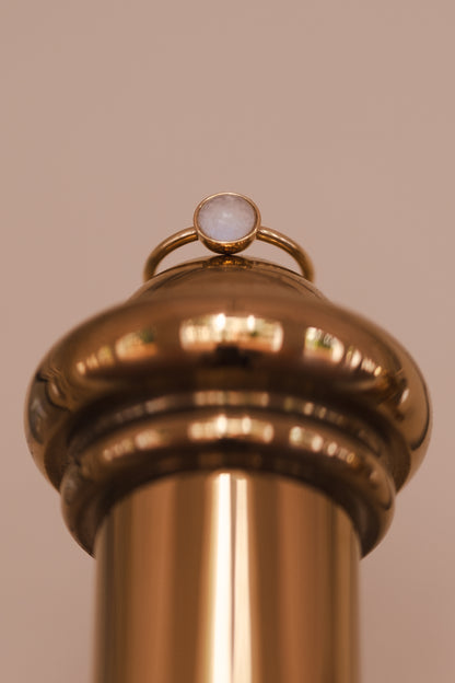 The Origin breastmilk ring in solid gold, where the journey began