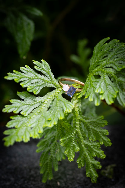 The Blue Hour breastmilk ring in solid gold, an understated everyday keepsake