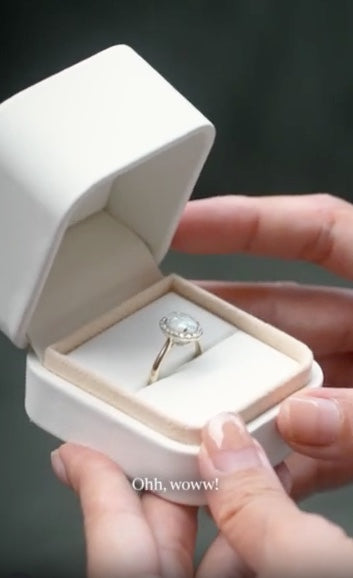 Celestine Halo Ring
